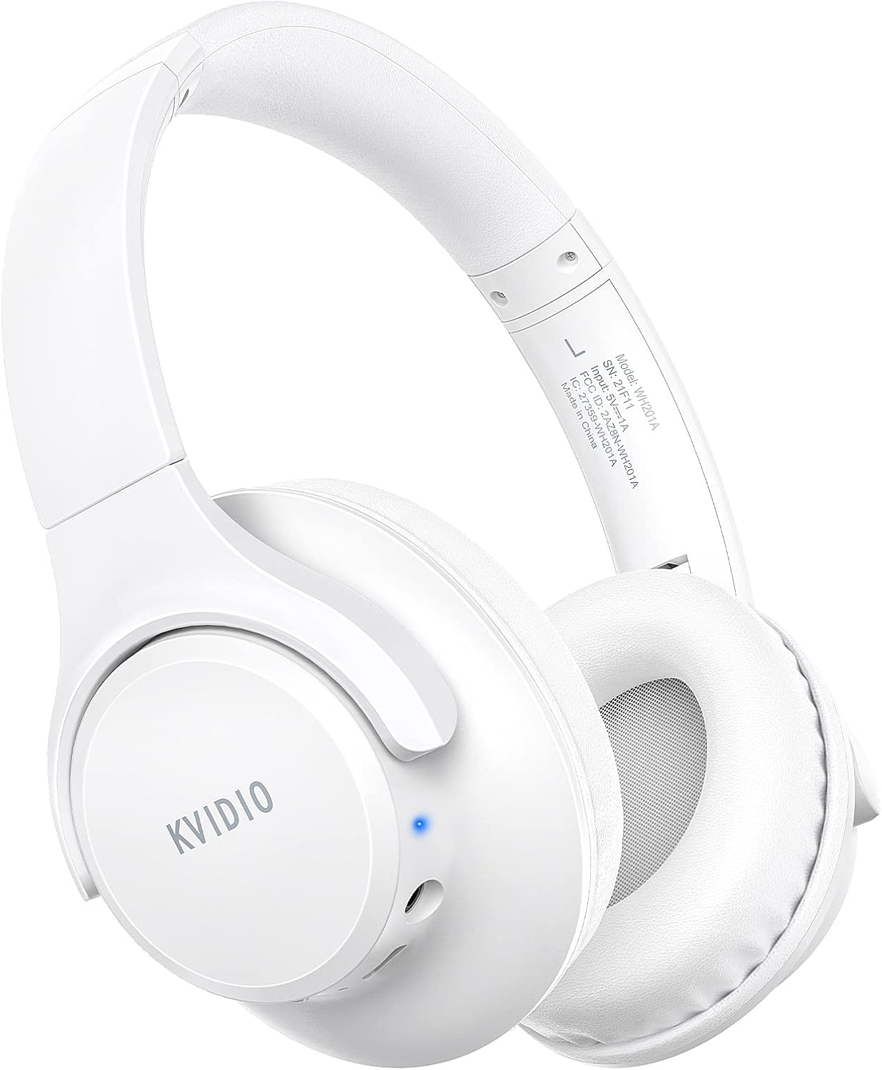 KVIDIO Over-Ear Bluetooth Headphones – Active Noise Cancelling, 70H Playtime, HiFi Stereo Sound, Deep Bass, Foldable Wireless Headset with Mic for Travel, Work & Study