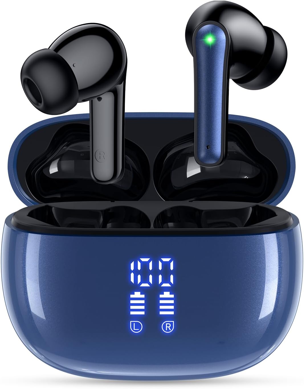 T12 Wireless Earbuds โ Bluetooth 5.4 Headphones with ENC Noise Canceling, LED Display, Deep Bass, 40H Playtime, IPX7 Waterproof, USB-C