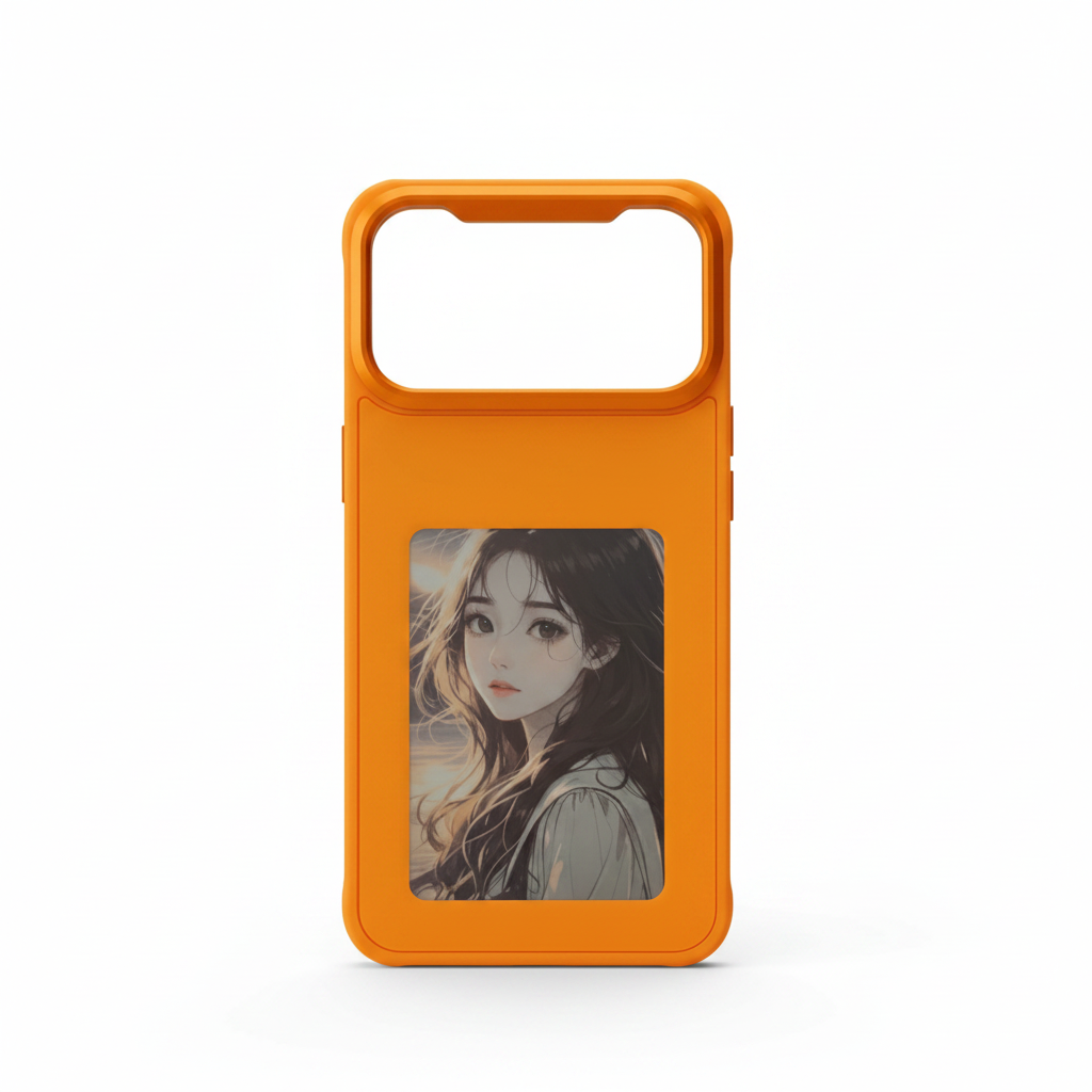 Technolugia™ Smart E-Ink NFC Phone Case for iPhone 13/14/15/16/17 – 4.0" Color Display, Customizable, Anti-Drop